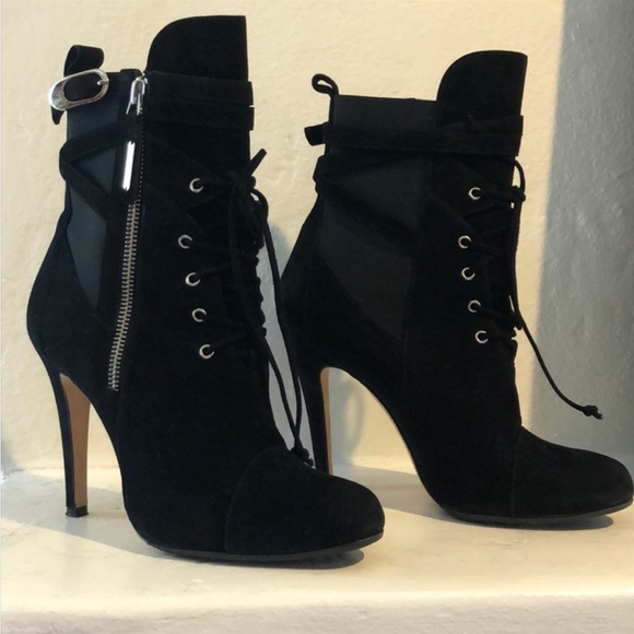 OSCAR de La Renta- Suede Black Lace up boots- Size 37- box included - Picture 5 of 7